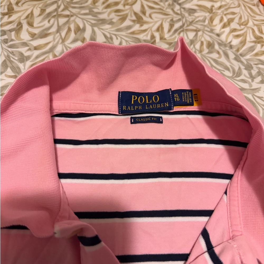 Polo by Ralph Lauren Pink Striped Classic Fit Polo